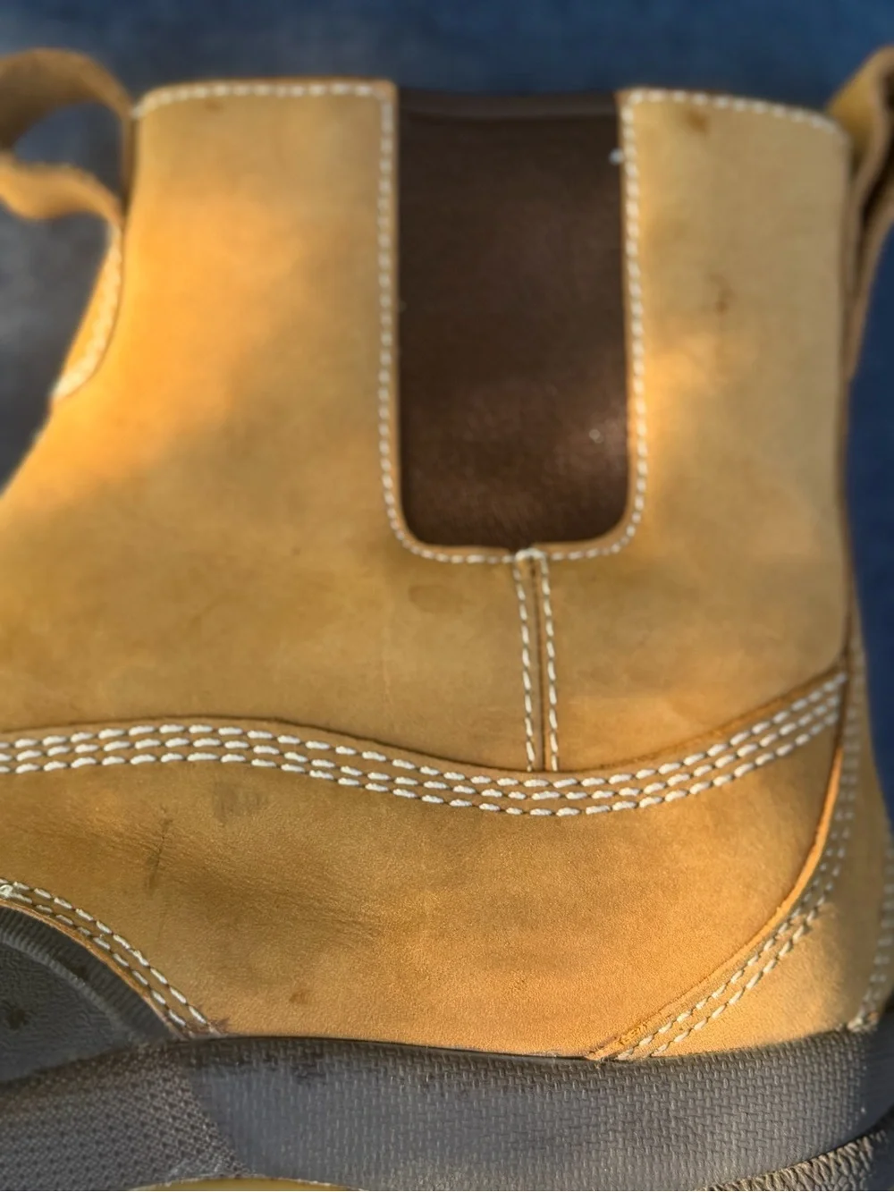 L.L. Bean Men's Two-Tone Tan and Dark Gray Rain & Snow Boots- Slip on -9